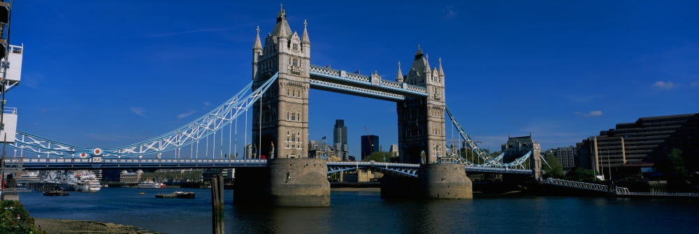 Bridge across the river Tower Bridge Thames River London England Canvas Art - Panoramic Images (27 x 9)