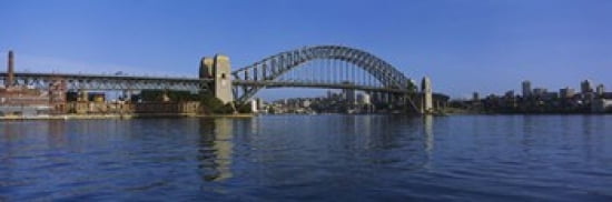 Bridge across the sea Sydney Harbor Bridge Sydney New South Wales Australia Canvas Art - Panoramic Images (36 x 12)