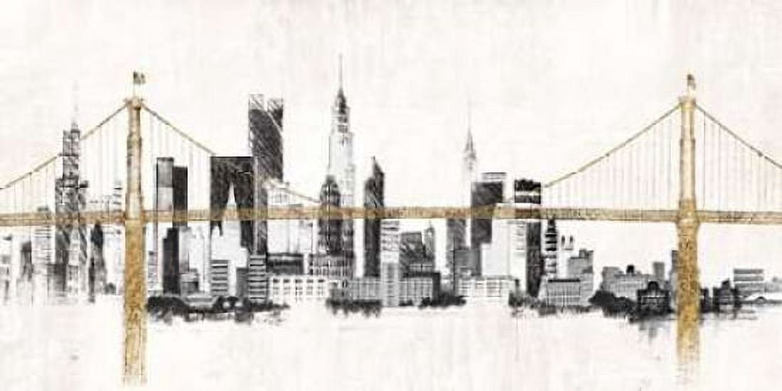 Bridge and Skyline Canvas Art - Avery Tillmon (10 x 20)