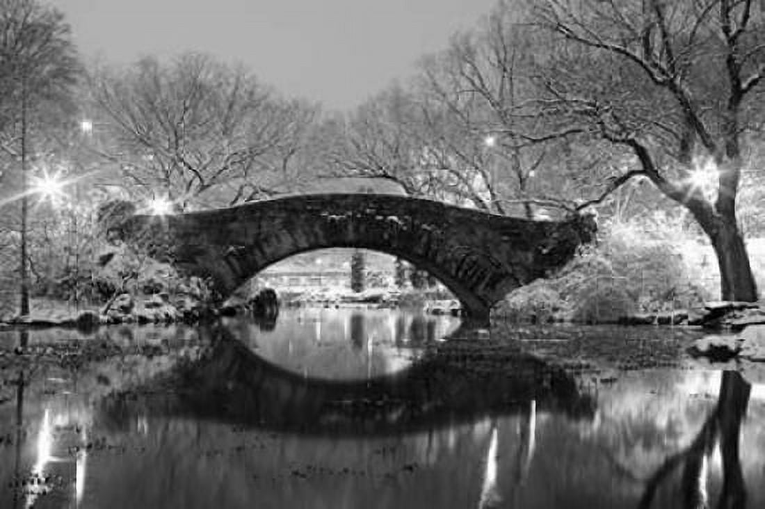 Bridge in Winter Canvas Art - PhotoINC Studio (24 x 36)