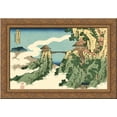 thumbnail image 1 of Bridge in the Clouds 24x18 Gold Ornate Wood Framed Canvas Art by Katsushika Hokusai, 1 of 2