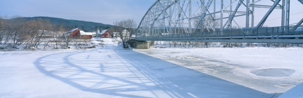 Bridge into New Hampshire from Vermont Canvas Art - Panoramic Images (36 x 12)