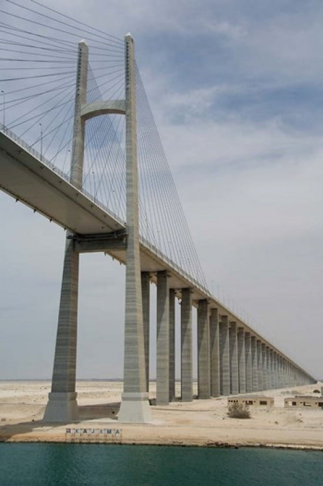 Bridge of Peace Suez Canal Egypt Canvas Art - Cindy Miller Hopkins DanitaDelimont (11 x 17)
