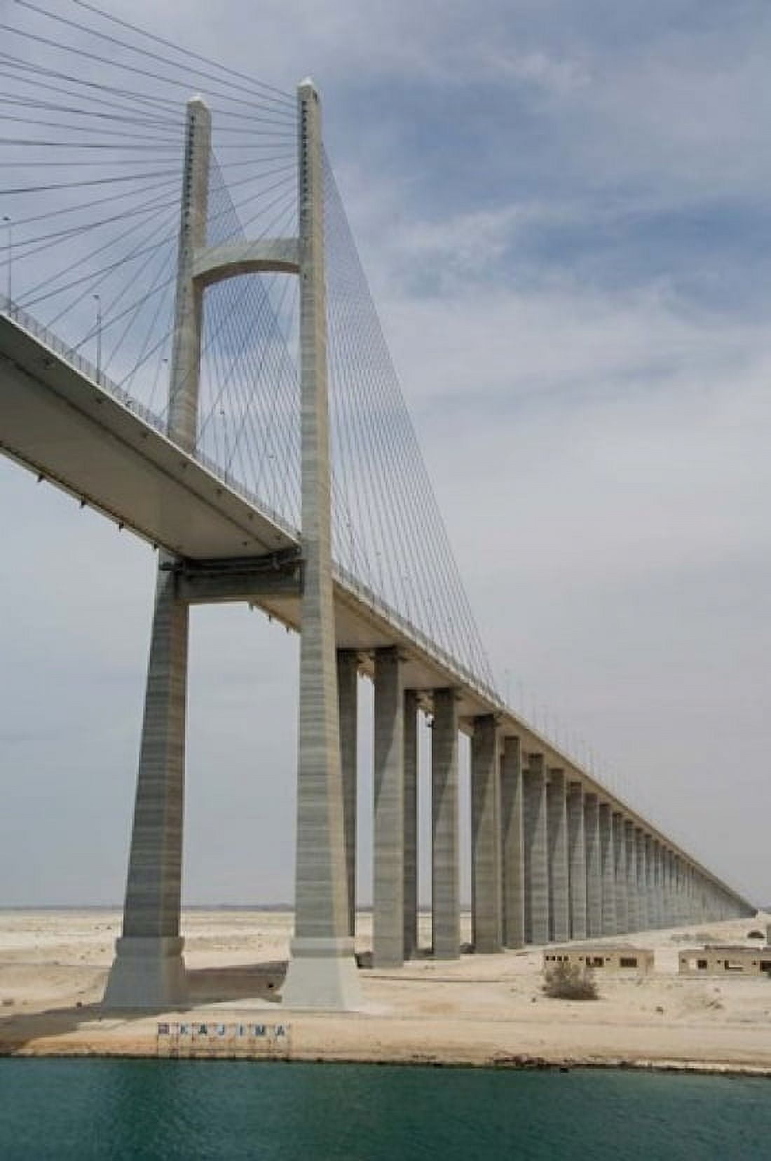 Bridge of Peace Suez Canal Egypt Canvas Art - Cindy Miller Hopkins DanitaDelimont (23 x 34)