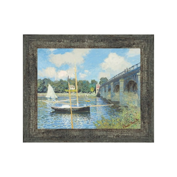 Bridge on Argentueil by Claude Monet Framed Wall Art Print, Coastal Wall Decor, 11x14 2418