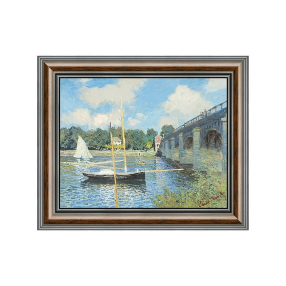 Bridge on Argentueil by Claude Monet Framed Wall Art Print, Coastal Wall Decor, 11x14 2418