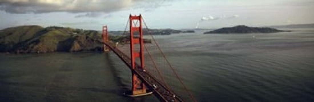 Bridge over a bay Golden Gate Bridge San Francisco California USA Canvas Art - Panoramic Images (18 x 6)