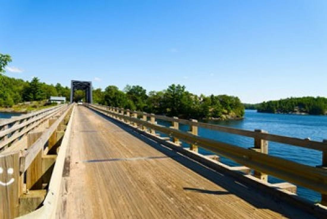 Bridge over a lake Parry Sound Ontario Canada Canvas Art - Panoramic Images (36 x 25)