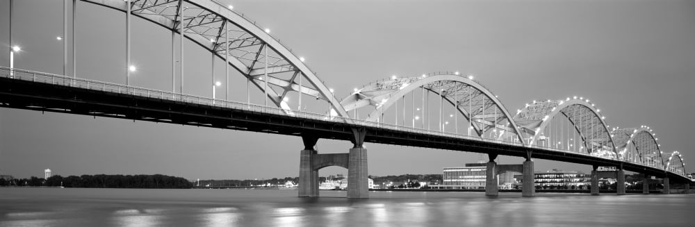 Bridge over a river Centennial Bridge Davenport Iowa USA Canvas Art - Panoramic Images (12 x 36)