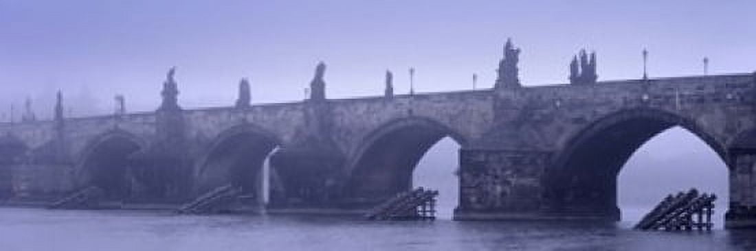 Bridge over a river Charles Bridge Prague Czech Republic Canvas Art - Panoramic Images (18 x 6)