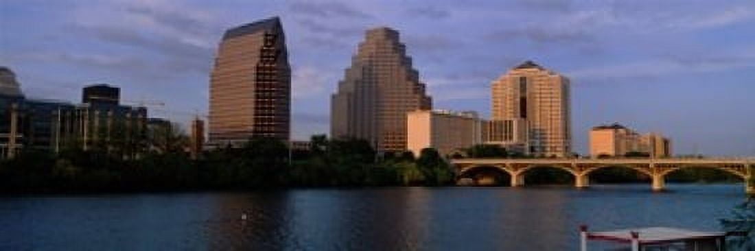 Bridge over a river Congress Avenue Bridge Austin Texas USA Canvas Art - Panoramic Images (18 x 7)