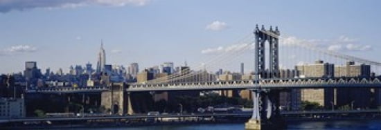 Bridge over a river Manhattan Bridge Manhattan New York City New York State USA Canvas Art - Panoramic Images (36 x 13)