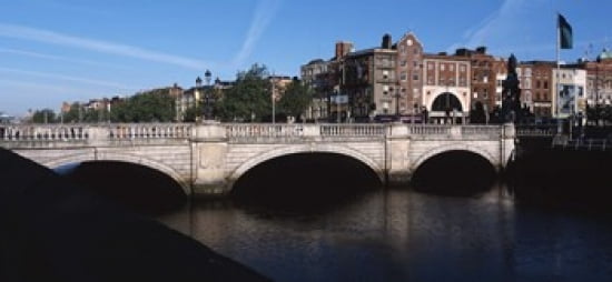 Bridge over a river OConnell Bridge Liffey River Dublin Republic of Ireland Canvas Art - Panoramic Images (24 x 12)