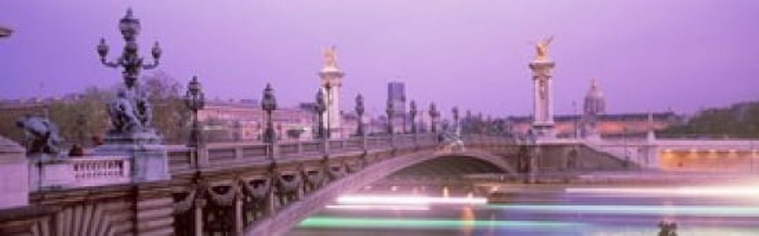 Bridge over a river Seine River Paris France Canvas Art - Panoramic Images (18 x 6)
