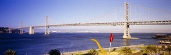Bridge over an inlet Bay Bridge San Francisco California USA Canvas Art - Panoramic Images (36 x 12)