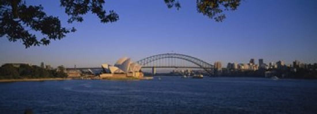 Bridge over water Sydney Opera House Sydney New South Wales Australia Canvas Art - Panoramic Images (18 x 7)