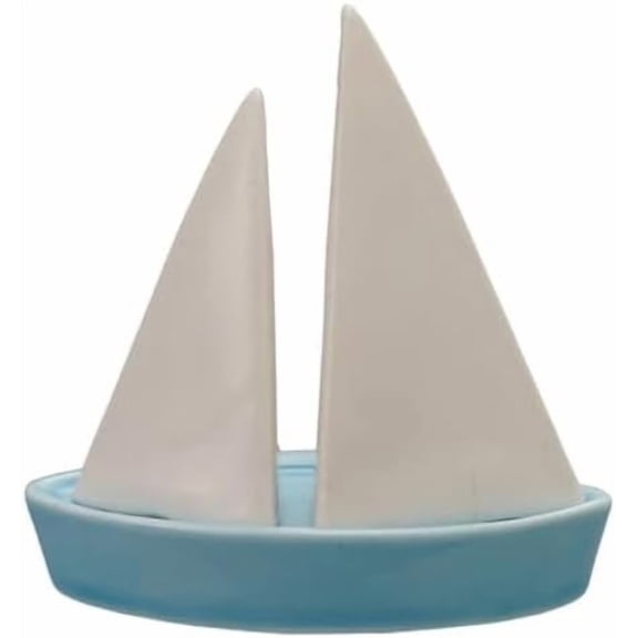Bridge series sailing ship salt and pepper shaker rack - coastal kitchen decoration and matching tray - coastal theme dining accessories, suitable for beach and lakeside houses