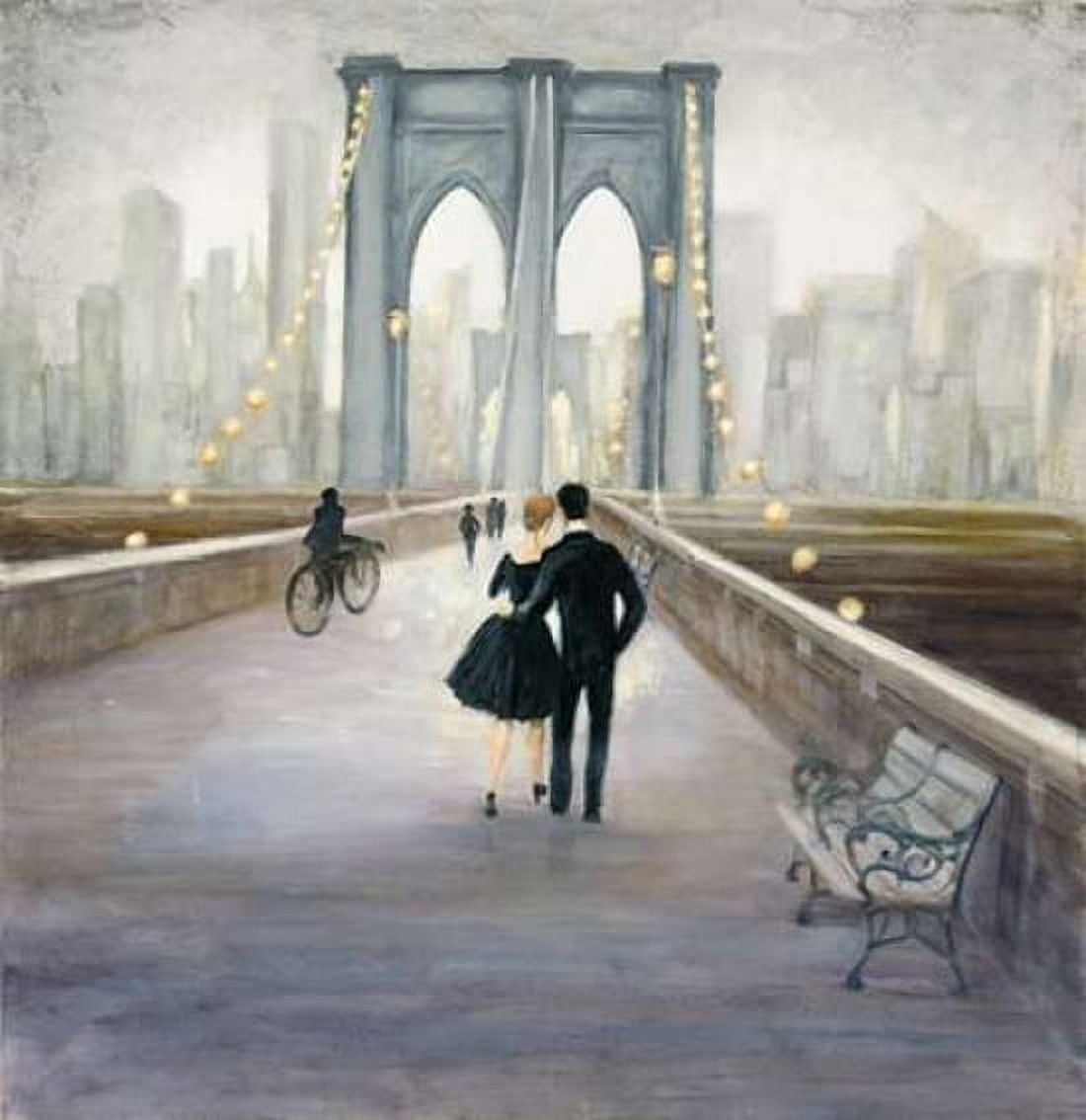 Bridge to NY v2 Canvas Art - Julia Purinton (24 x 24)