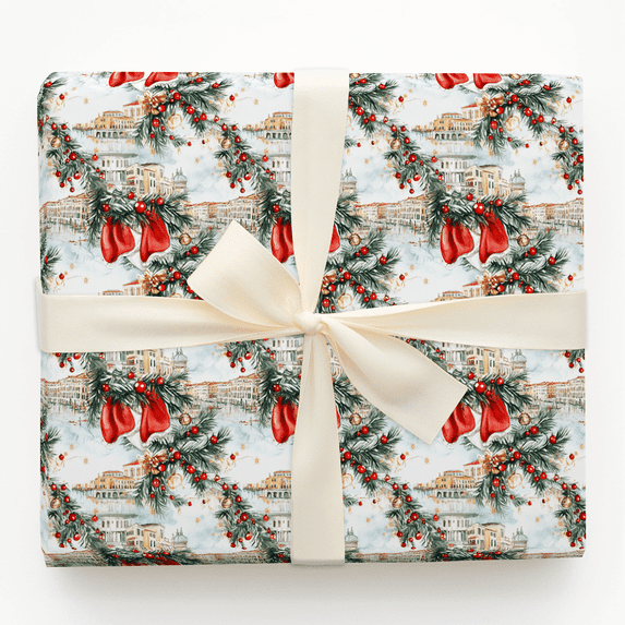 Bridge to Venice - Christmas Wrapping Paper Roll - Gift Wrap for Holidays, Birthdays, Christmas