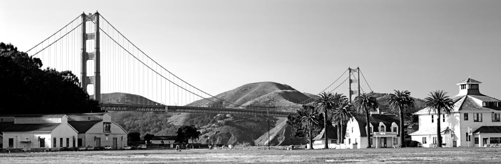 Bridge viewed from a park Golden Gate Bridge Crissy Field San Francisco California USA Canvas Art - Panoramic Images (6 x 18)