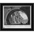 thumbnail image 1 of Bridge with magnificent balconies and arches erected by a Roman Emperor 24x20 Black Ornate Wood Framed Canvas Art by Piranesi, Giovanni Battista, 1 of 2