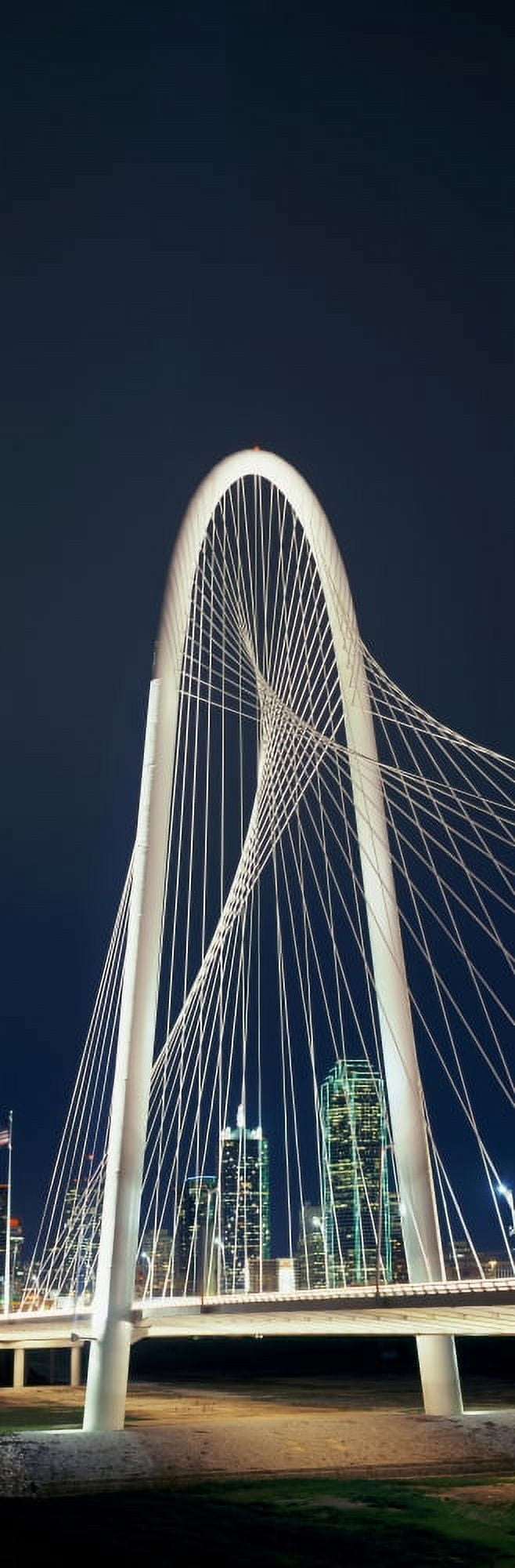Bridge with skyscrapers in the background Margaret Hunt Hill Bridge Dallas Texas USA Canvas Art - Panoramic Images (27 x 9)