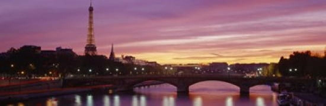Bridge with the Eiffel Tower in the background Pont Alexandre III Seine River Paris Ile-de-France France Canvas Art - Panoramic Images (18 x 6)
