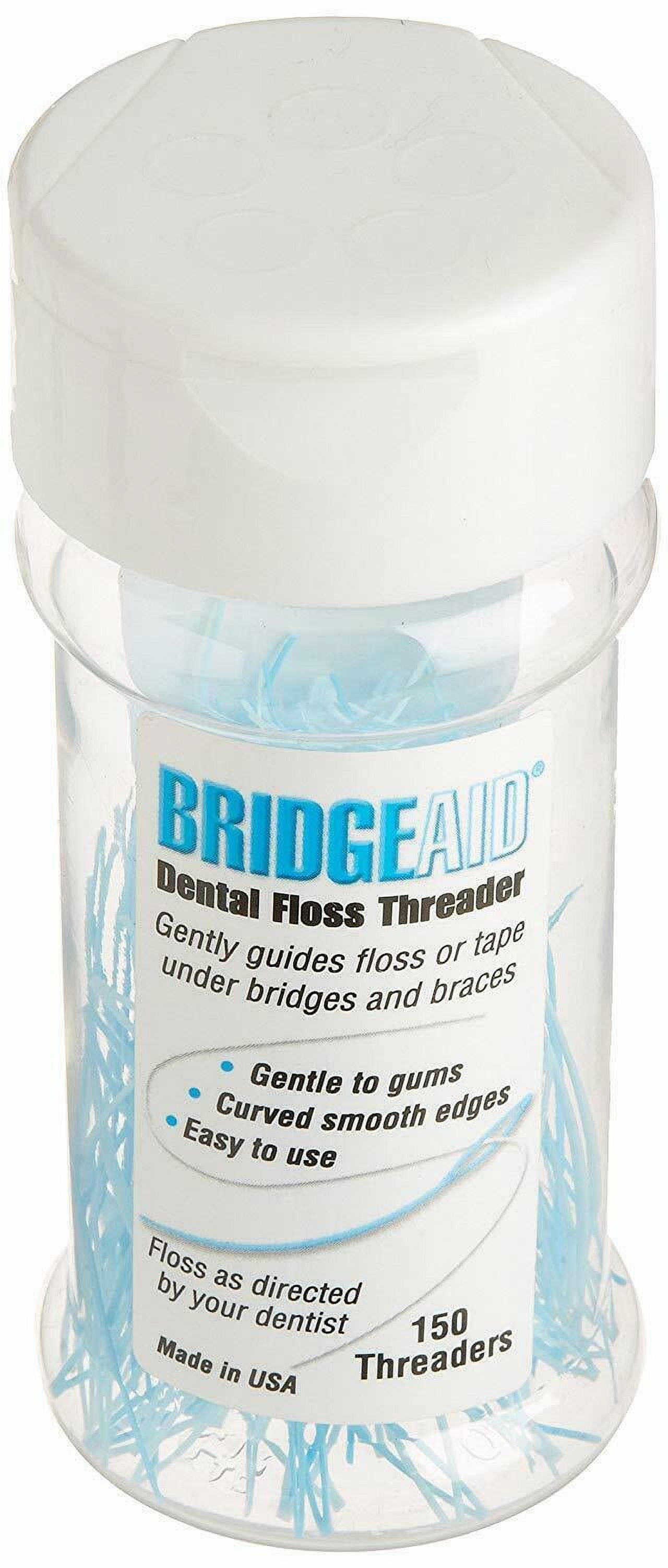 BridgeAid Dental Floss Threader Dispenser, 150 Threaders Each Buy 5