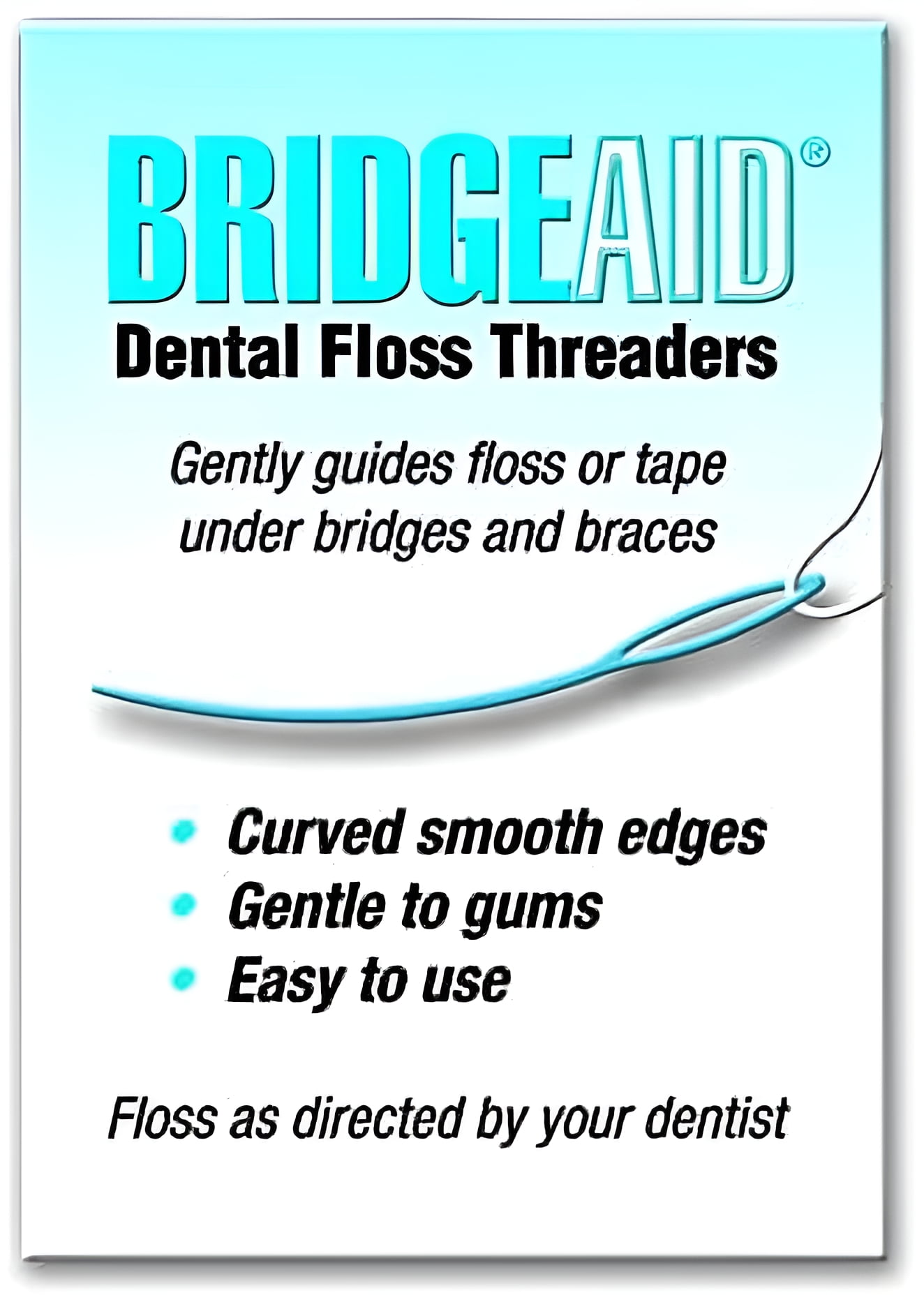 BridgeAid Dental Floss Threaders, 50 Pack, Flexible Gum-Friendly ...