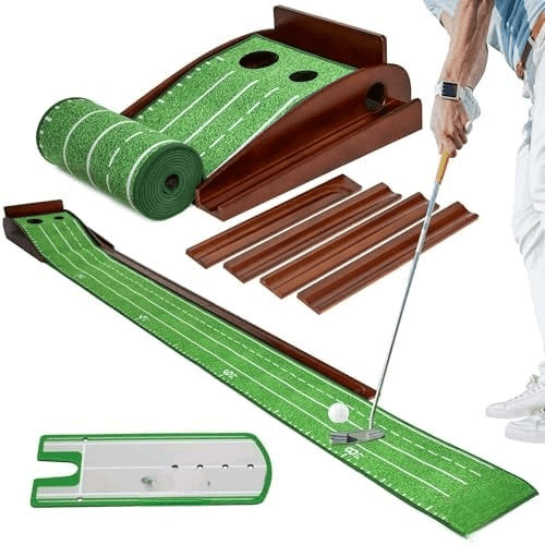 BridgeLinks Precision Pathfinder Golf Putting Mat Indoor Training Green with Auto Ball Return and Alignment Guides$$Sport & Recreation Other