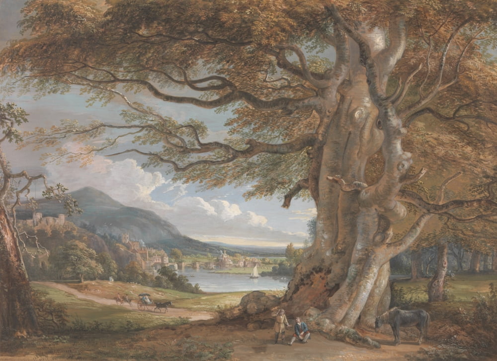 Bridgenorth Shropshire c1801 Canvas Art - Paul Sandby (24 x 36)