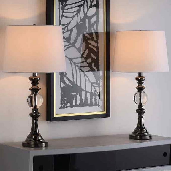 Bridgeport Designs Merida Crystal Table Lamp, 2-pack