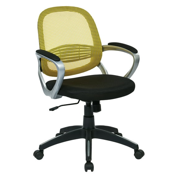 Office Star Bridgeport Mesh Back Office Chair in Yellow