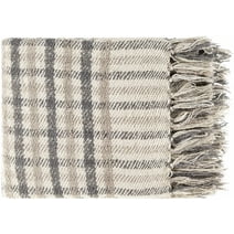 Bridgeport Throw Blanket with Tassel for Couch, Bed - Plaid Decorative Throw - 50" x 60" - Brown, Beige, Dark Brown