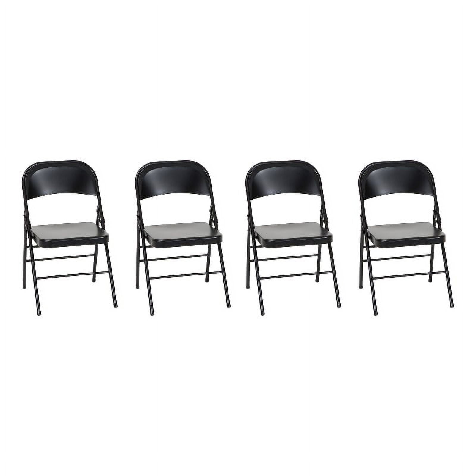 Bridgeport XL AllSteel Commercial Folding Chair 300lb Capacity Black