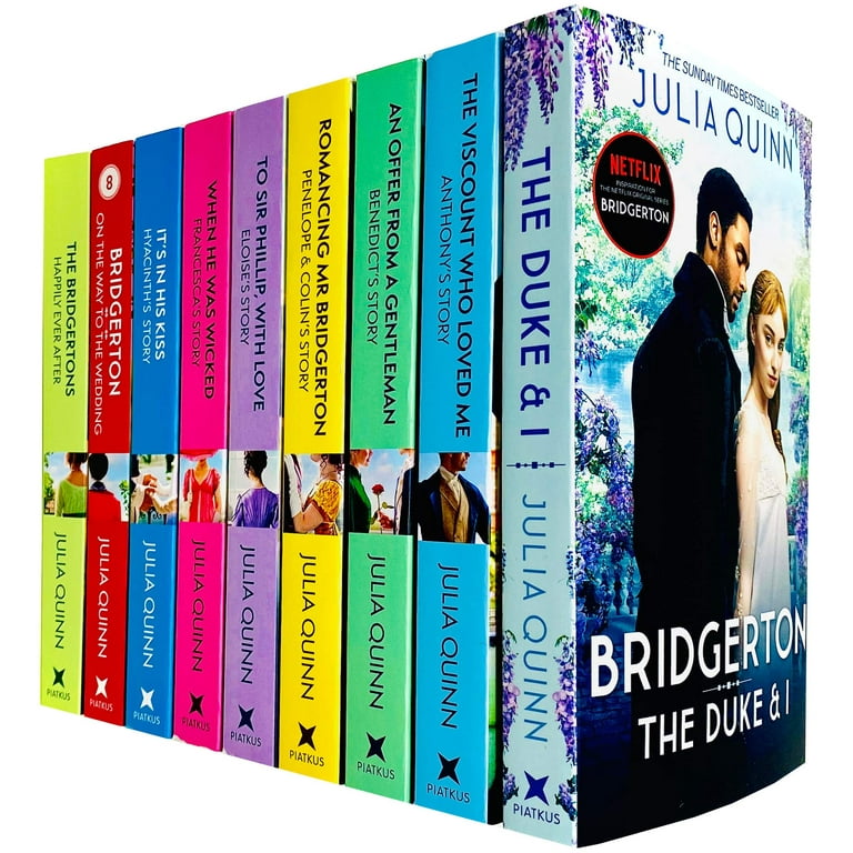 Bridgerton Family Book Series Complete Books 1 - 9 Collection Set by Julia  Quinn NETFLIX 