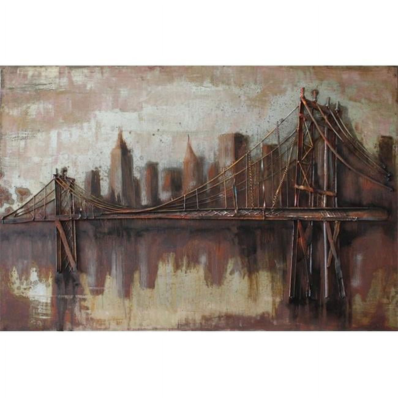 Handmade Industrial Brooklyn Bridge Metal Wall Art