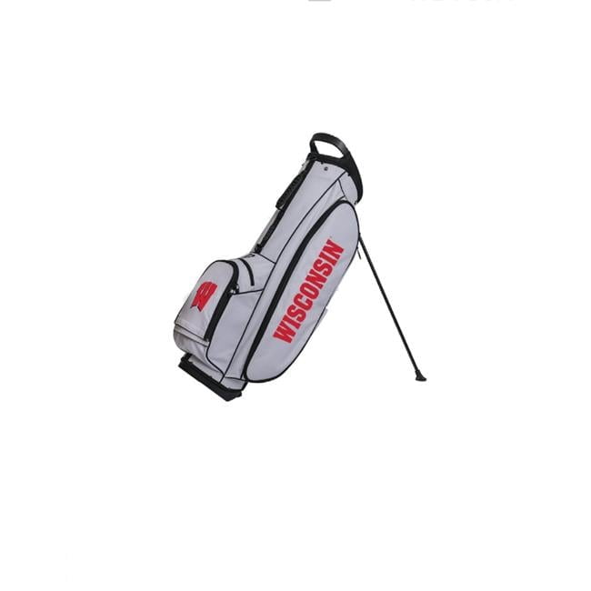 Bridgestone 1150588 University of Wisconsin-Madison NCAA Golf Stand Bag, Gray & Red