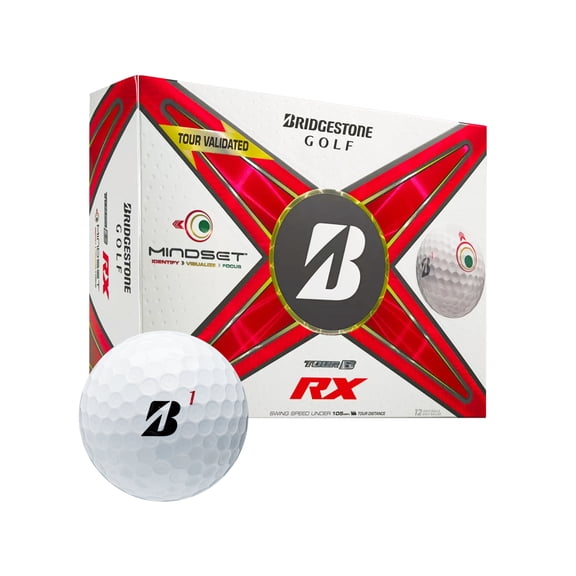 Bridgestone 2024 Tour B RX Mindset Golf Balls 3-Dozen (36), White -