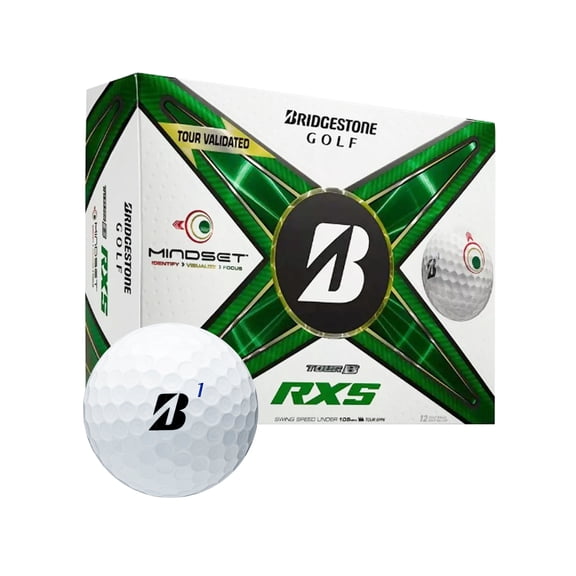 Bridgestone 2024 Tour B RXS Mindset Golf Balls 3-Dozen (36), White -