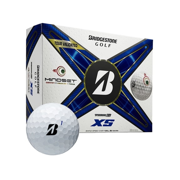 Bridgestone 2024 Tour B XS Mindset Golf Balls 3-Dozen (36), White -