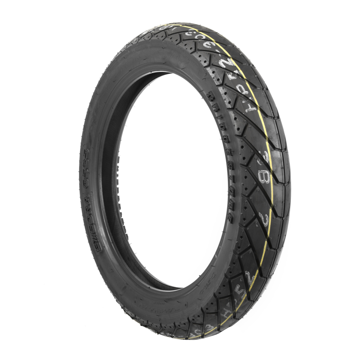 Bridgestone Battlax BT46 Motorcycle Tire - Bias-Ply Vintage Sport/Touring, Size 130/90-17, Blackwall