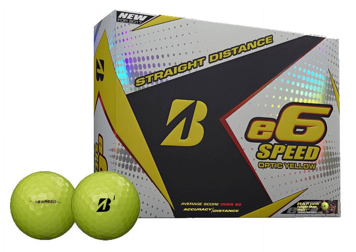 Bridgestone Golf 2017 e6 Golf Balls, Yellow, Prior Generation, 12 Pack
