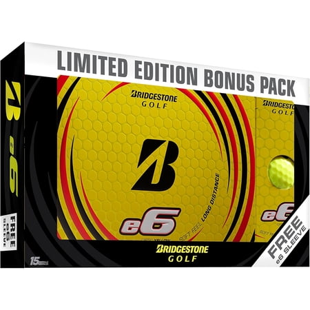 Bridgestone Golf Balls e6 Yellow with Bonus Sleeve