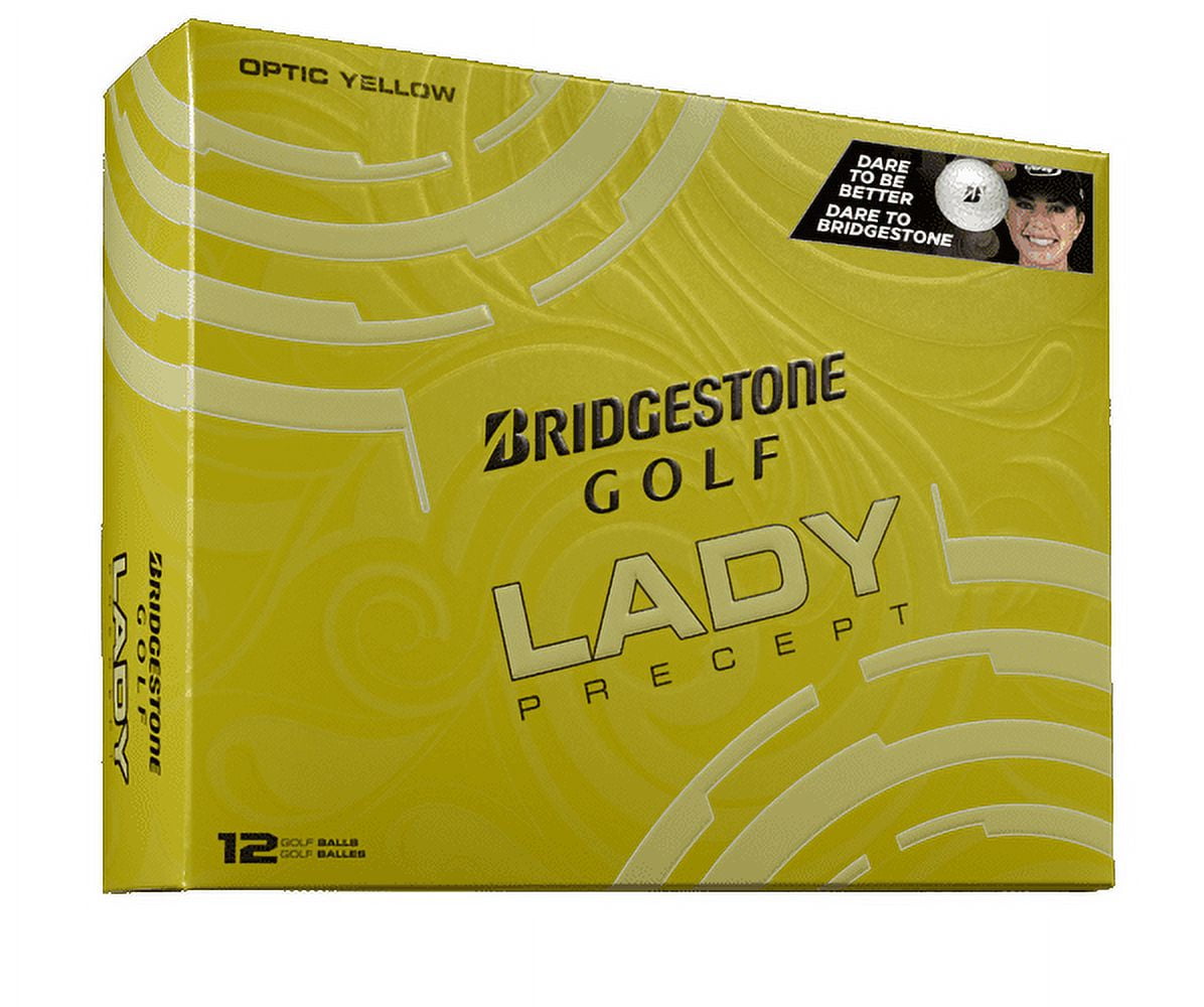 Bridgestone Golf Lady Precept Golf Balls, Yellow, 12 Pack