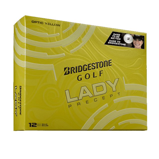 Bridgestone Golf Lady Precept Golf Balls, Yellow, 12 Pack