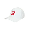 thumbnail image 1 of Bridgestone Golf Tour B DAY Fitted Golf Hat,  White/Red -, 1 of 2