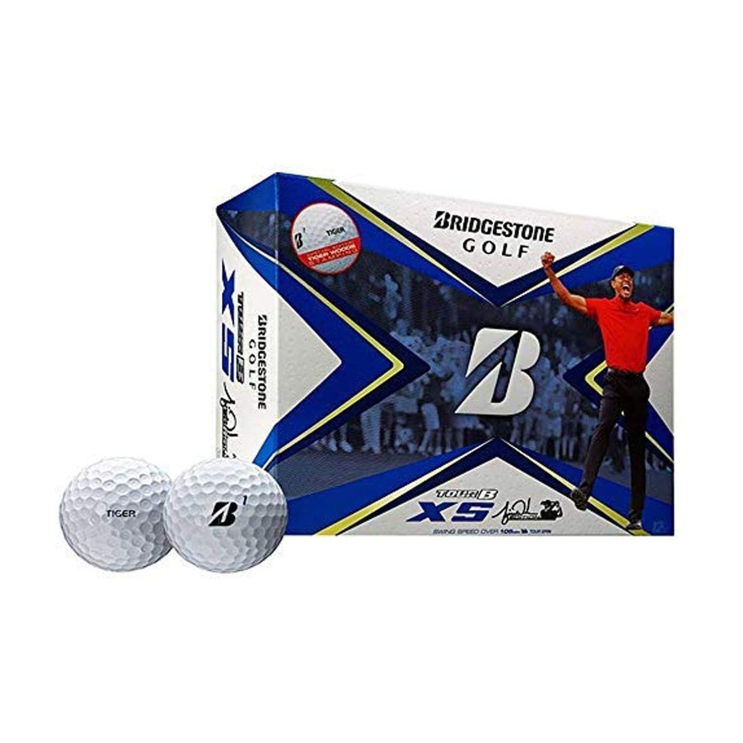Bridgestone Golf Tour B XS Model Soft Distance Golf Balls, Yellow, 1 Dozen - image 1 of 5