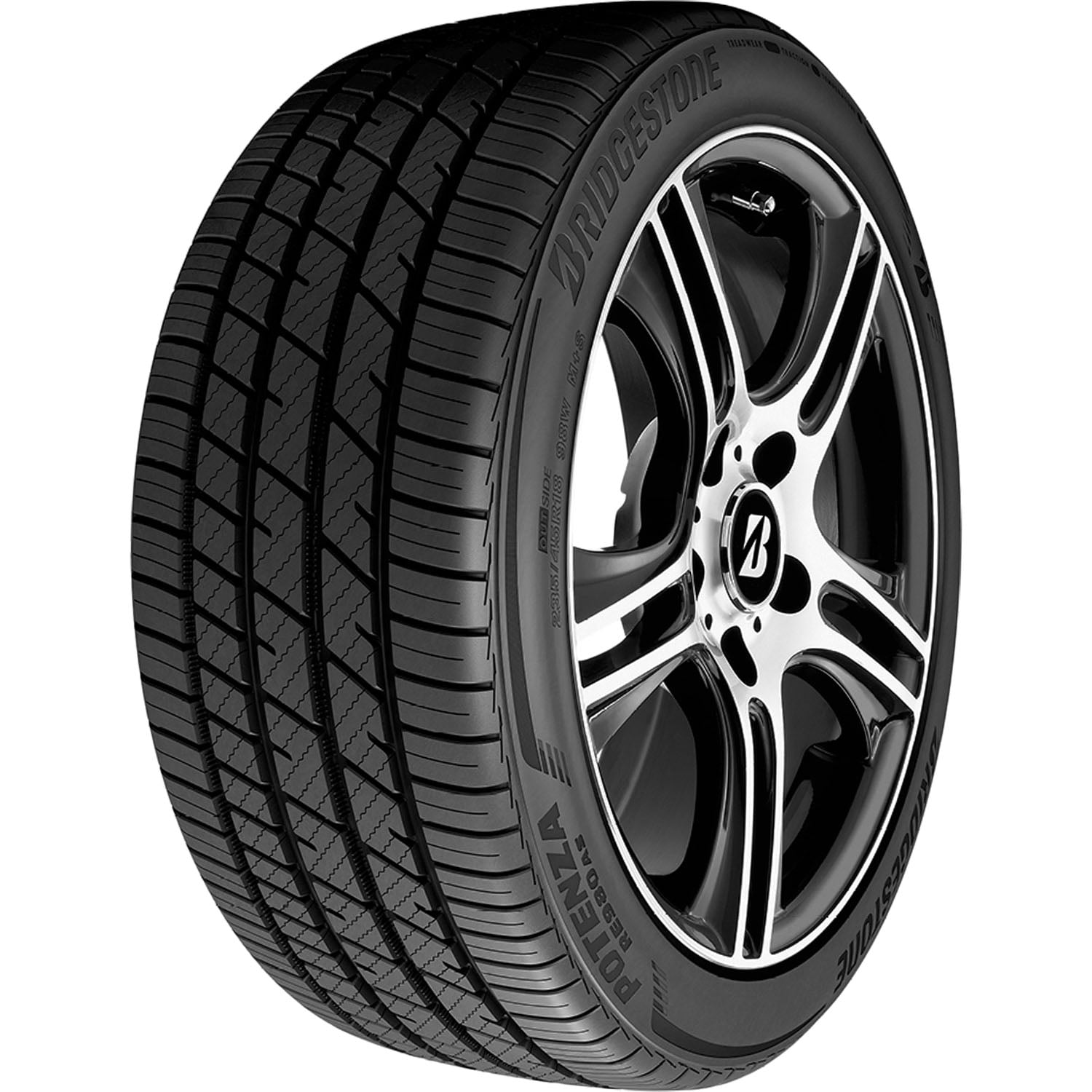 Bridgestone Potenza RE980AS All Season 245/45R18 100W XL Passenger Tire  Fits: 2016-23 Chevrolet Malibu LT, 2009-14 Acura TL SH-AWD