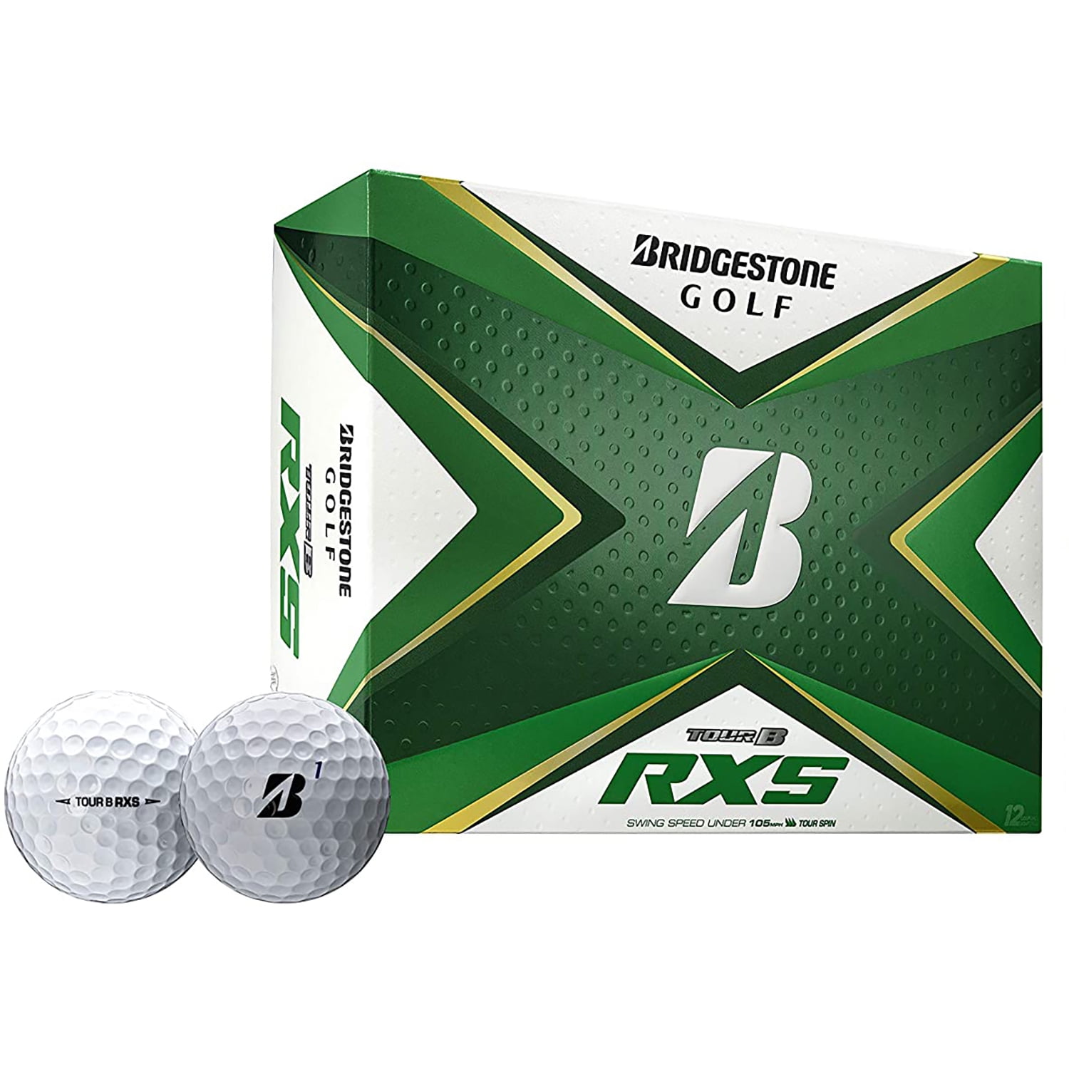 Bridgestone Tour B RXS Golf Balls-Dozen White